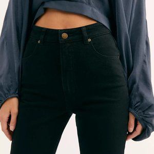 Free People Rollas Duster Jeans Comfort Jet Black NWT
